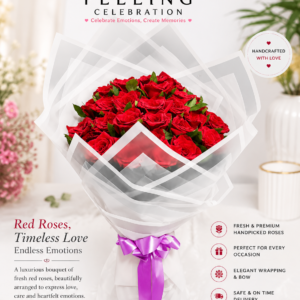 Crimson Romance Red Rose Bouquet