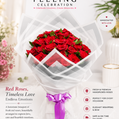 Crimson Romance Red Rose Bouquet