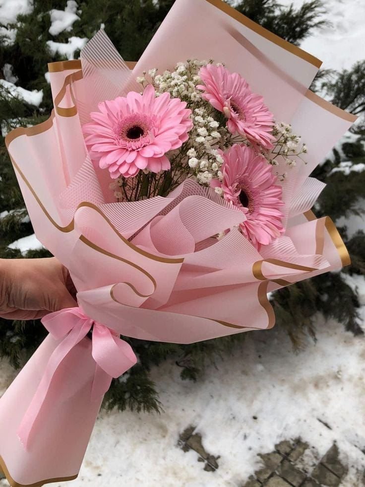 Pink Blush Gerbera Bouquet - Image 2
