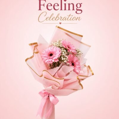 Pink Blush Gerbera Bouquet