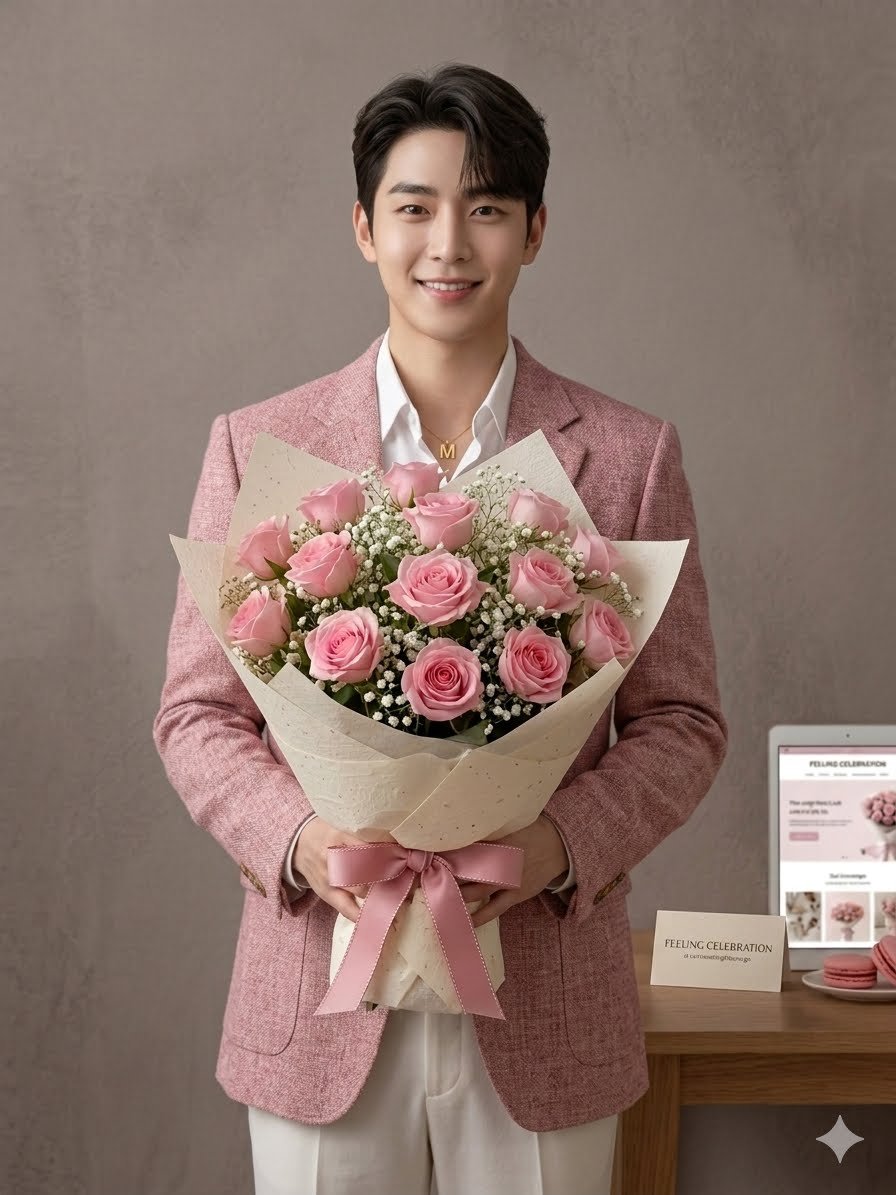 Pink Rose Bouquet - Image 3