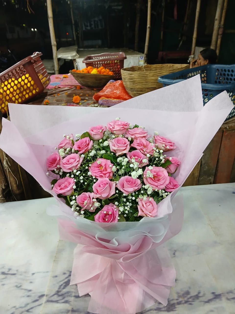 Pink Rose Bouquet - Image 2