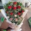 650.1 Crimson & Blush Rose Bouquet