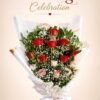 650.2 Crimson & Blush Rose Bouquet
