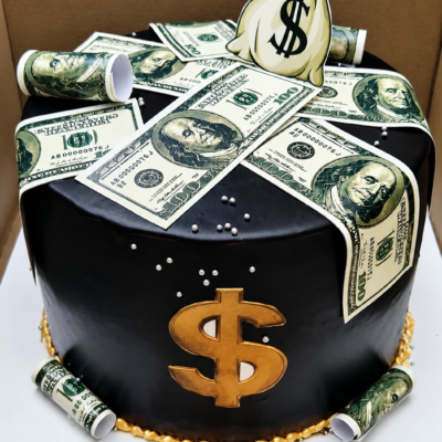 Luxury Money Theme Chocolate Cake-1 pound