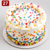 Rainbow Confetti Celebration Cake