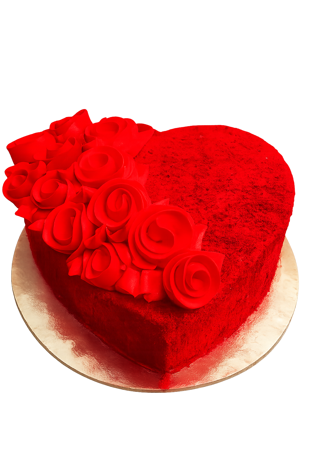 Heart Shape Red Rose Designer Cake