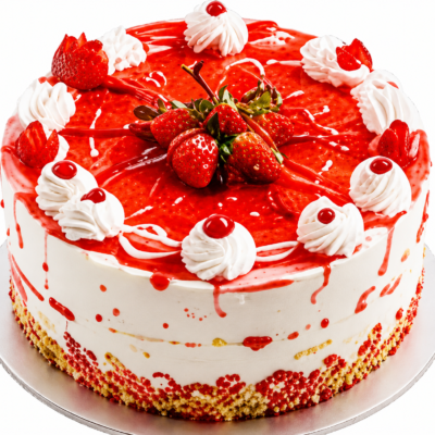 Fresh Strawberry Delight Cake