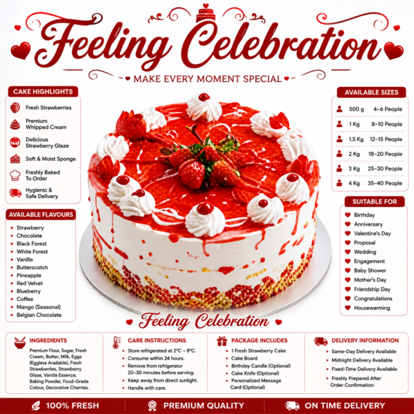 Fresh Strawberry Delight Cake