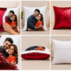 Personalized Magic Sequin Photo Cushion – Red