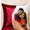 Personalized Magic Sequin Photo Cushion – Red