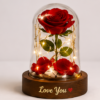 Romantic Eternal Rose LED Glass Dome – Love You Gift for Valentine, Anniversary & Birthday