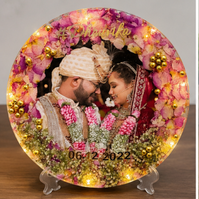 Personalized LED Photo Frame Round Plaque