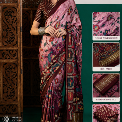 Palmera Sur-Taal 319 Premium Soft Silk Saree with Floral Print