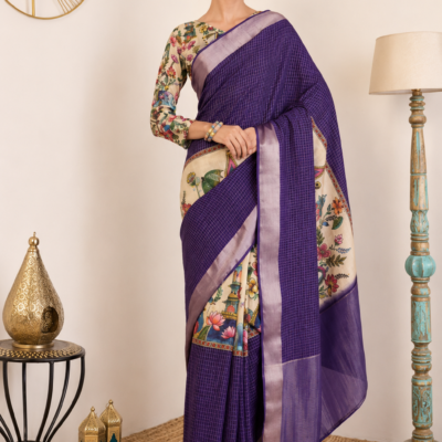 Palmera Riwaayat 102 Premium Soft Silk Printed Saree – Purple