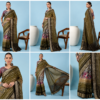 Palmera Bela 117 Olive Green Designer Saree
