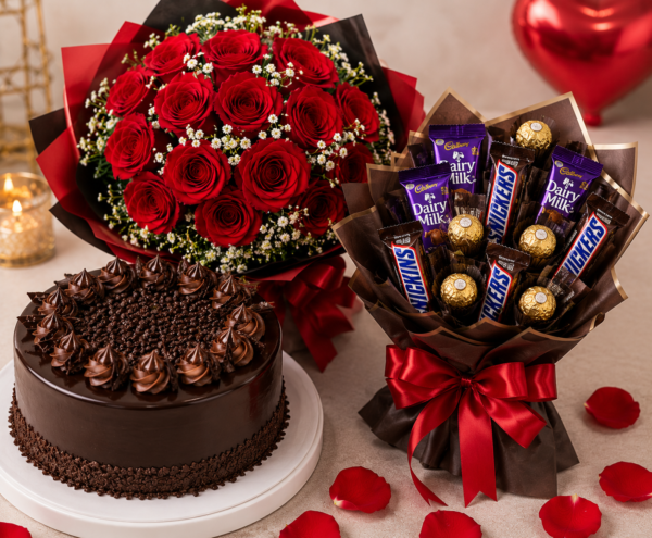 ChatGPT Image Jul 28, 2026, 05_52_52 PM Chocolate Cake, Red Rose Bouquet & Chocolate Bouquet Combo