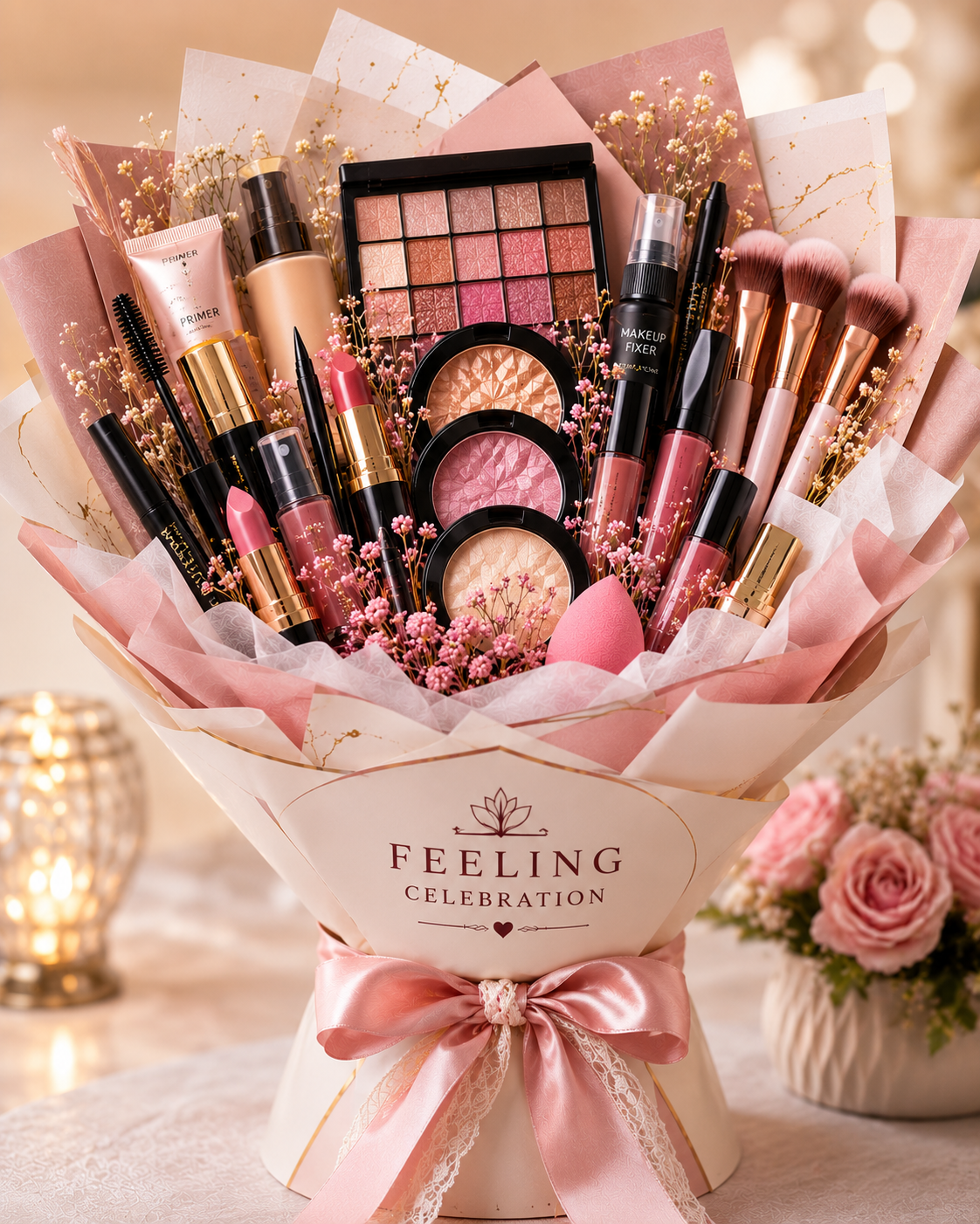 Feeling Celebration Luxury Makeup Bouquet, Feeling Celebration Makeup Bouquet