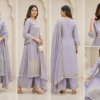 Lavender Embroidered Kurta Set with Dupatta