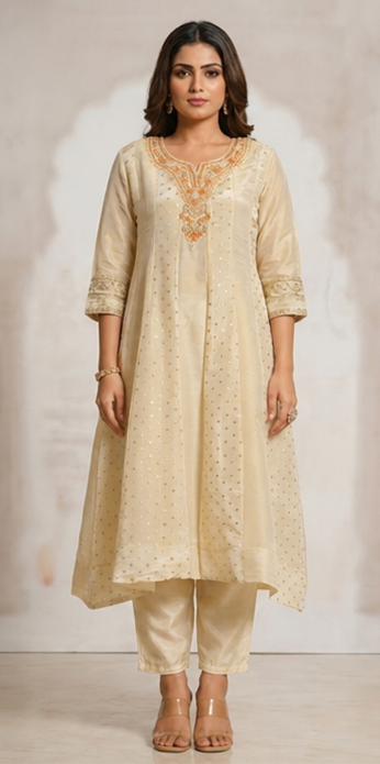 ChatGPT Image Jul 28, 2026, 09_22_01 AM Cream Embroidered A-Line Kurta Set for Women