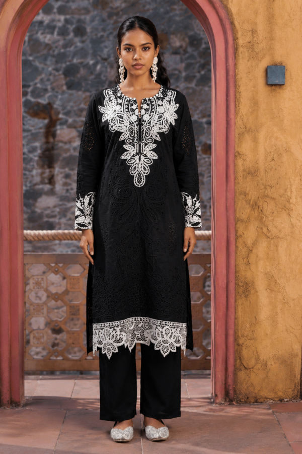 ChatGPT Image Jul 28, 2026, 09_22_01 AM Black Embroidered Designer Kurta Set for Women