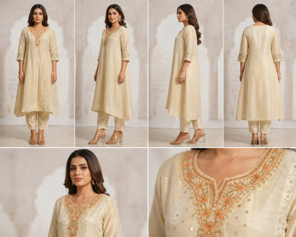 ChatGPT Image Jul 28, 2026, 09_38_27 AM Cream Embroidered A-Line Kurta Set for Women