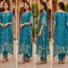 ChatGPT Image Jul 28, 2026, 09_47_44 AM Ajmera Teal Embroidered Kaftan Kurta Set for Women