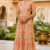 ChatGPT Image Jul 29, 2026, 03_38_18 PM Premium Peach Floral Printed Maxi Dress for Women