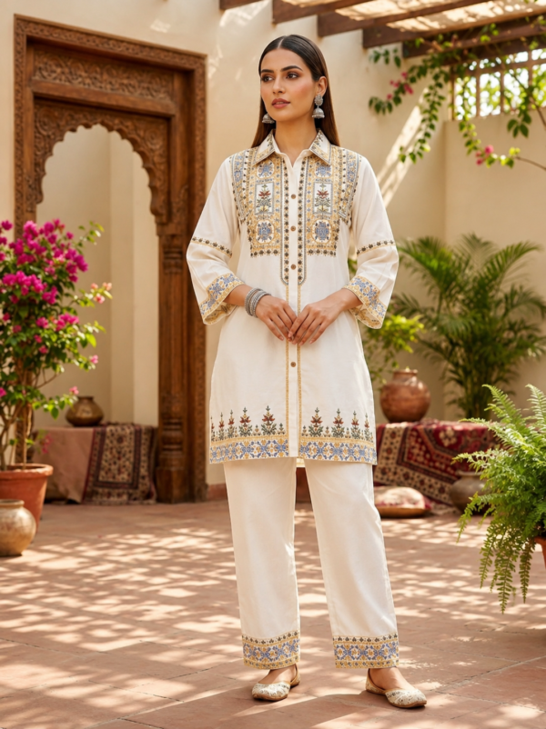 ChatGPT Image Jul 29, 2026, 04_49_39 PM Premium Off White Embroidered Straight Kurta Pant Set for Women