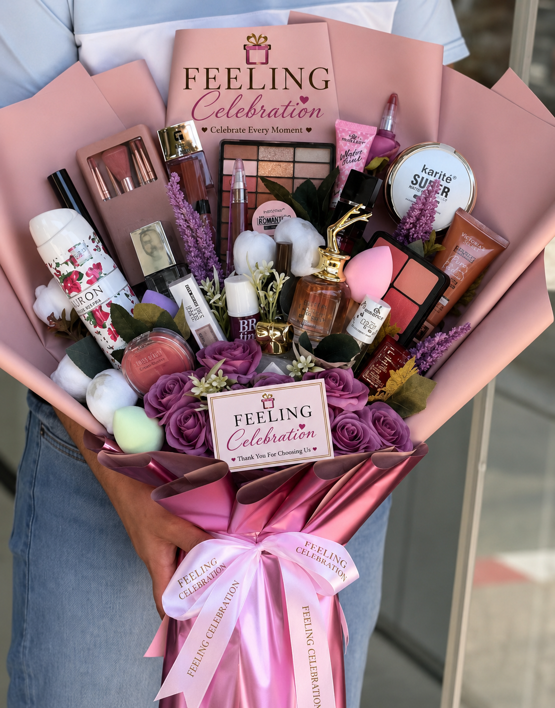 Luxury Premium Makeup Bouquet Gift Hamper for Women, Luxury Makeup Bouquet