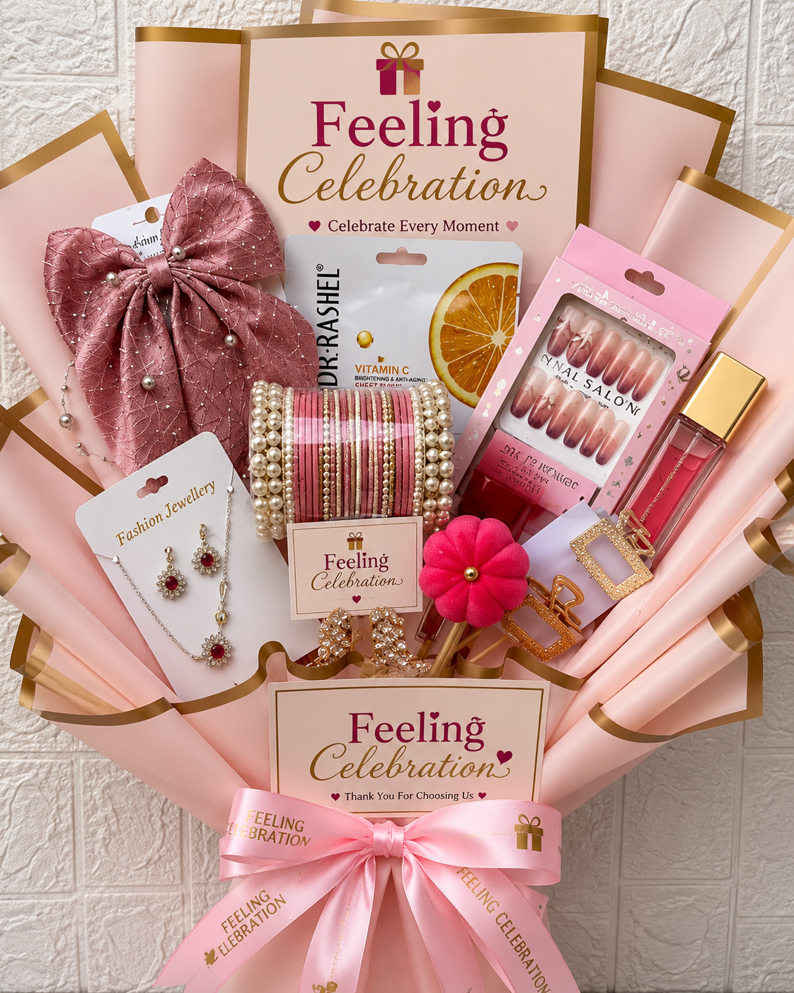 Luxury Beauty & Jewellery Gift Bouquet Hamper, Beauty Jewellery Bouquet