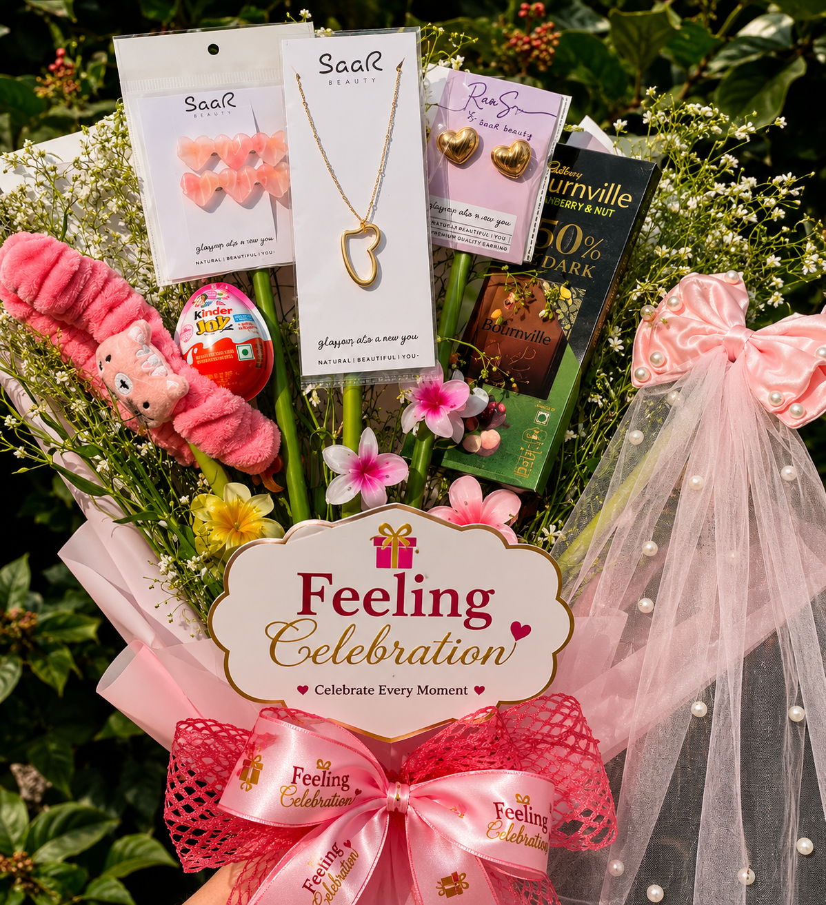 Luxury Jewellery & Chocolate Gift Bouquet, Jewellery Chocolate Bouquet