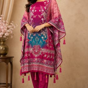 ChatGPT Image Jul 29, 2026, 08_27_45 AM Premium Magenta Floral Printed Kurta Set with Dupatta