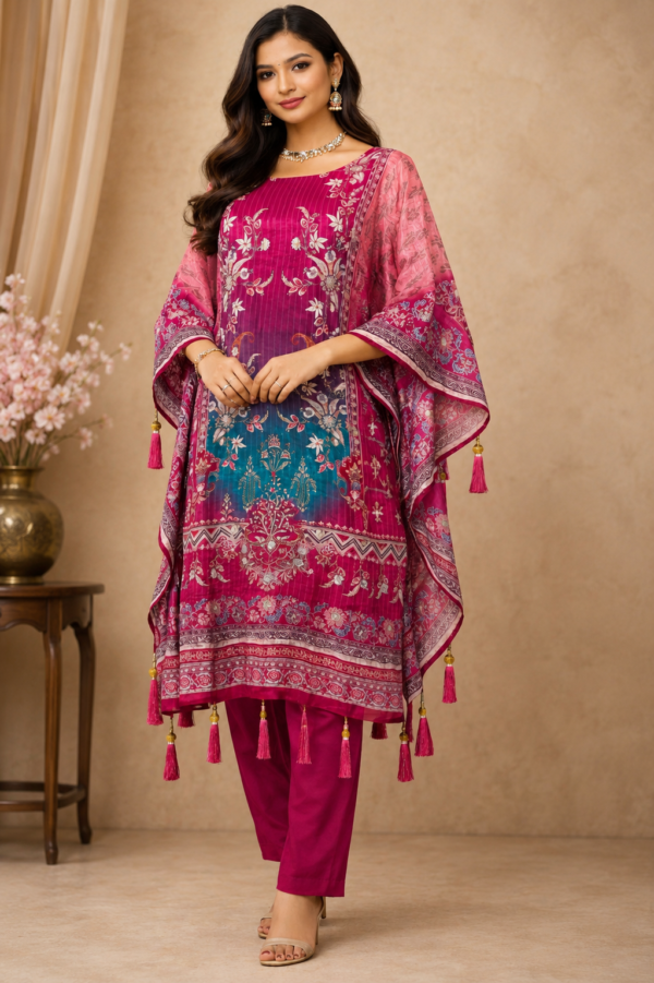 ChatGPT Image Jul 29, 2026, 08_27_45 AM Premium Magenta Floral Printed Kurta Set with Dupatta