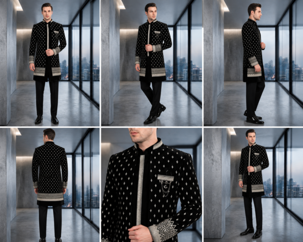 ChatGPT Image Jul 30, 2026, 05_43_27 PM Black Embroidered Sherwani Set for Men – Premium Wedding & Reception Wear