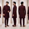 ChatGPT Image Jul 30, 2026, 08_56_30 PM Ajmera Men's Maroon Embroidered Indo-Western Sherwani Set