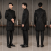 ChatGPT Image Jul 30, 2026, 09_04_37 PM Ajmera Men's Black Embroidered Indo-Western Sherwani Set