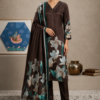 ChatGPT Image Jul 30, 2026, 09_16_51 AM Premium Brown Floral Printed Kurta Pant Set with Designer Dupatta