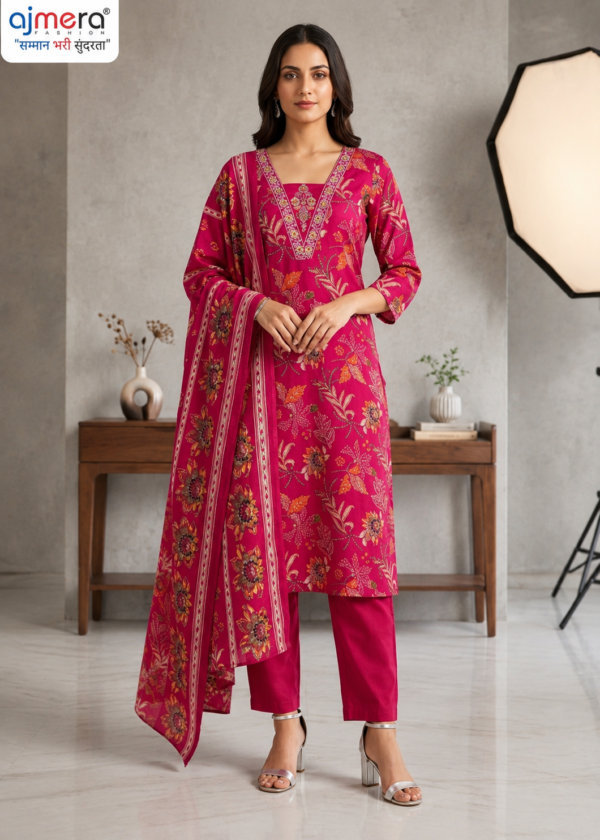 ChatGPT Image Jul 30, 2026, 09_23_13 AM Premium Magenta Floral Printed Kurta Pant Set with Designer Dupatta