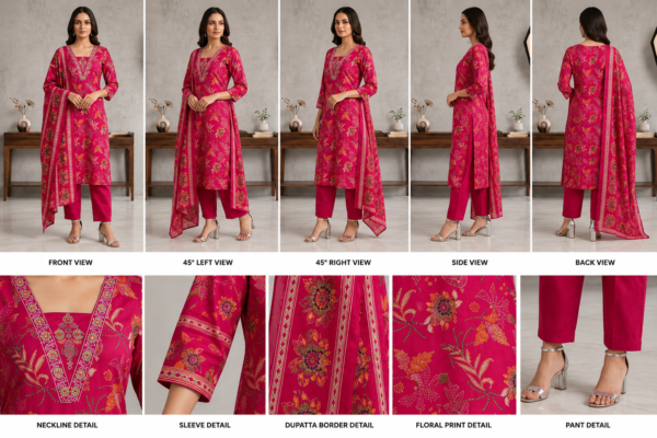 ChatGPT Image Jul 30, 2026, 09_23_19 AM Premium Magenta Floral Printed Kurta Pant Set with Designer Dupatta