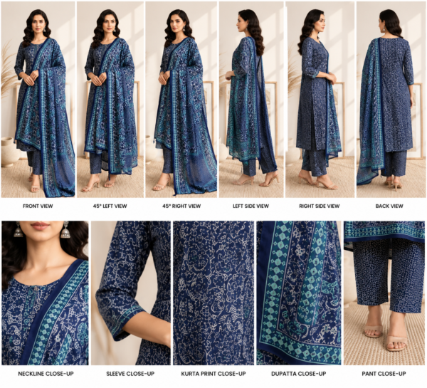 ChatGPT Image Jul 30, 2026, 09_55_55 AM Premium Navy Blue Printed Kurta Pant Set with Designer Dupatta
