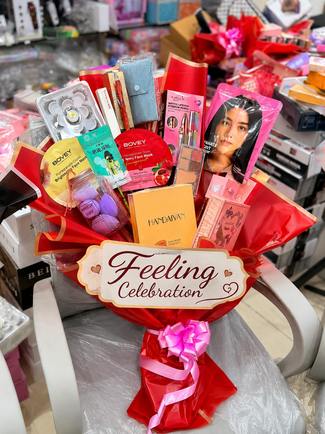 Feeling Celebration Premium Makeup & Skincare Gift Bouquet, Makeup Gift Bouquet