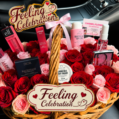 Feeling Celebration Luxury Rose & Beauty Gift Basket