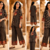 Women's Black Printed Kurta Palazzo Set