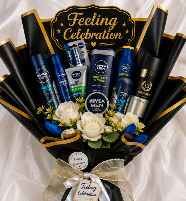 ChatGPT Image Jul 30, 2026, 10_36_34 AM Feeling Celebration Premium Men's Grooming Gift Bouquet