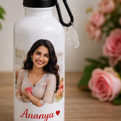 Personalized Photo Water Bottle with Name