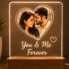 Personalized LED Acrylic Photo Lamp – You & Me Forever