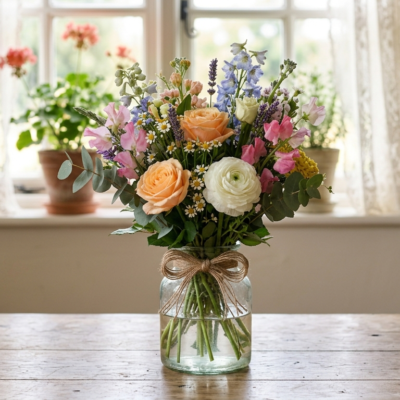 Elegant Pastel Mixed Flower Bouquet