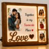 LEFT Personalized LED Wooden Photo Frame โ Together is My Favourite Place