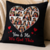 LEFT Personalized Heart Collage Photo Cushion